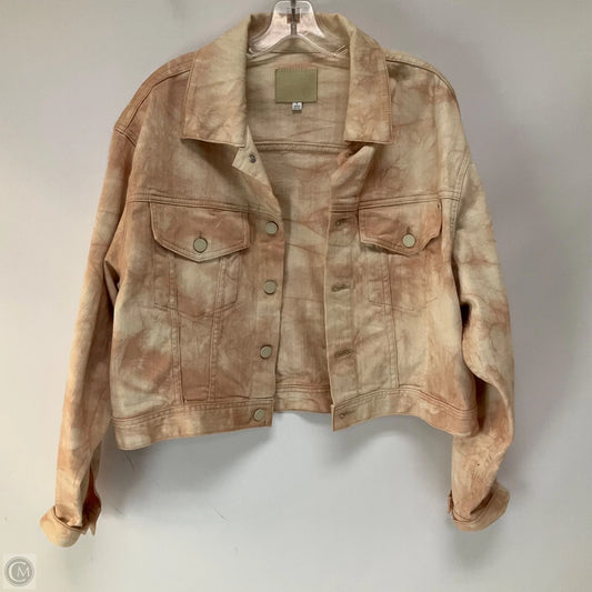 Jacket Denim By Ag Jeans In Tie Dye Print, Size: L