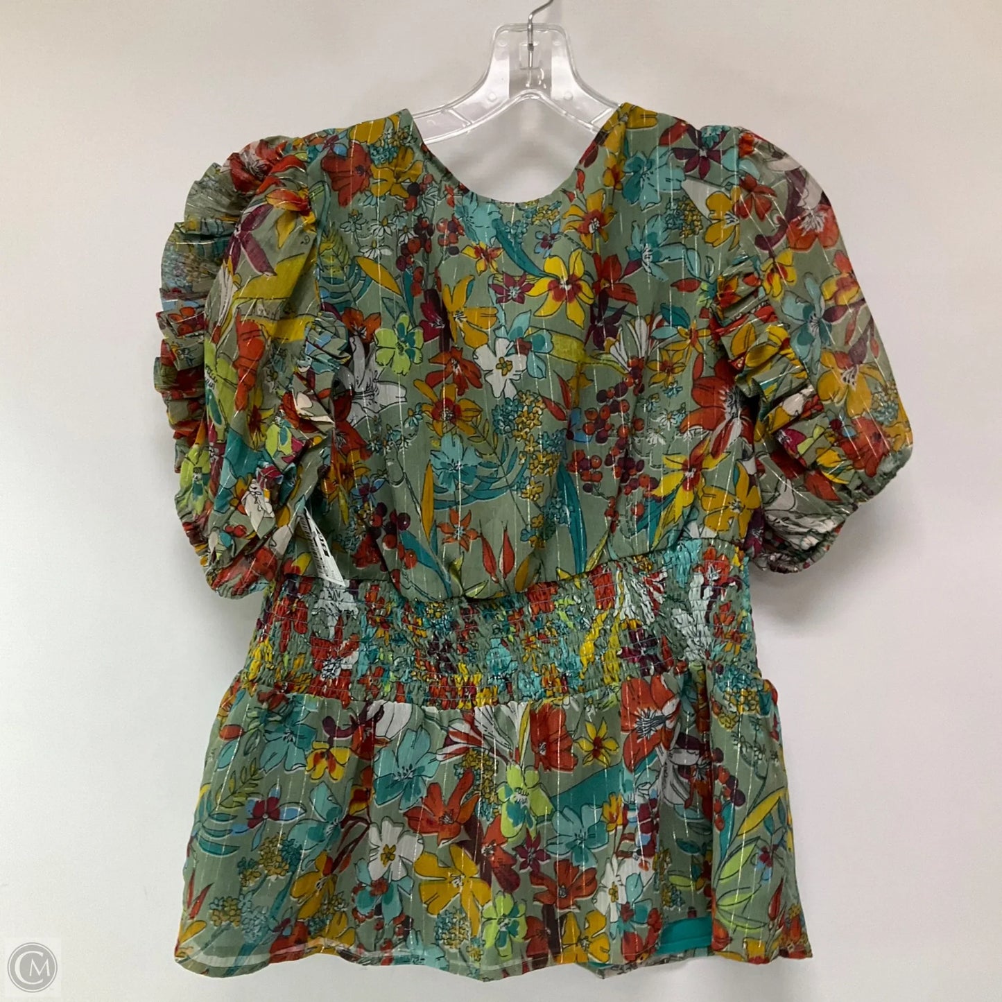 Top Short Sleeve By Walter Baker In Floral Print, Size: L
