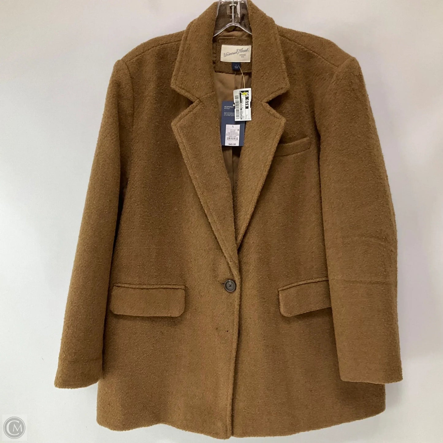 Coat Faux Fur & Sherpa By Universal Thread In Tan, Size: L