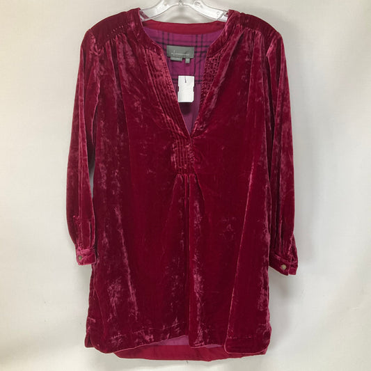 Red Top Long Sleeve Anthropologie, Size Xxs