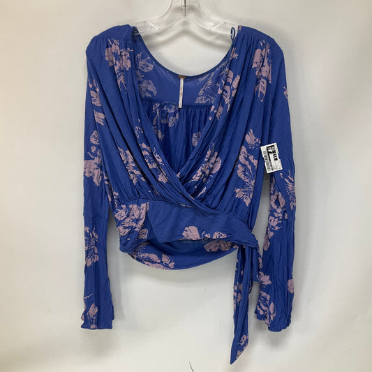 Blue Top Long Sleeve Free People, Size S