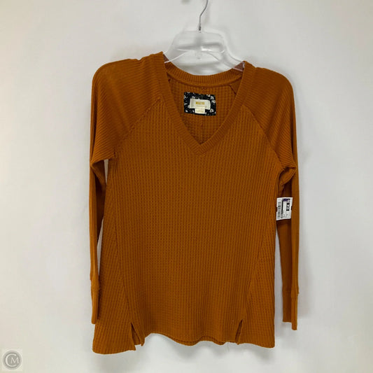 Top Long Sleeve Basic By Maeve In Orange, Size: Xs