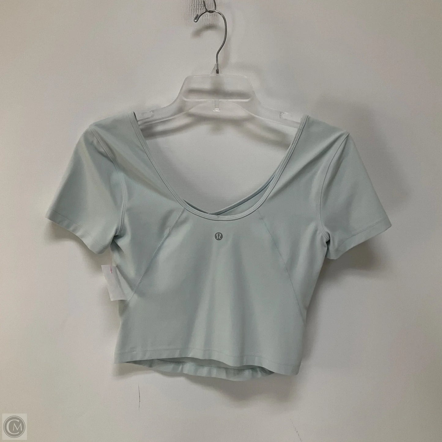 Athletic Top Short Sleeve By Lululemon In Teal, Size: 6