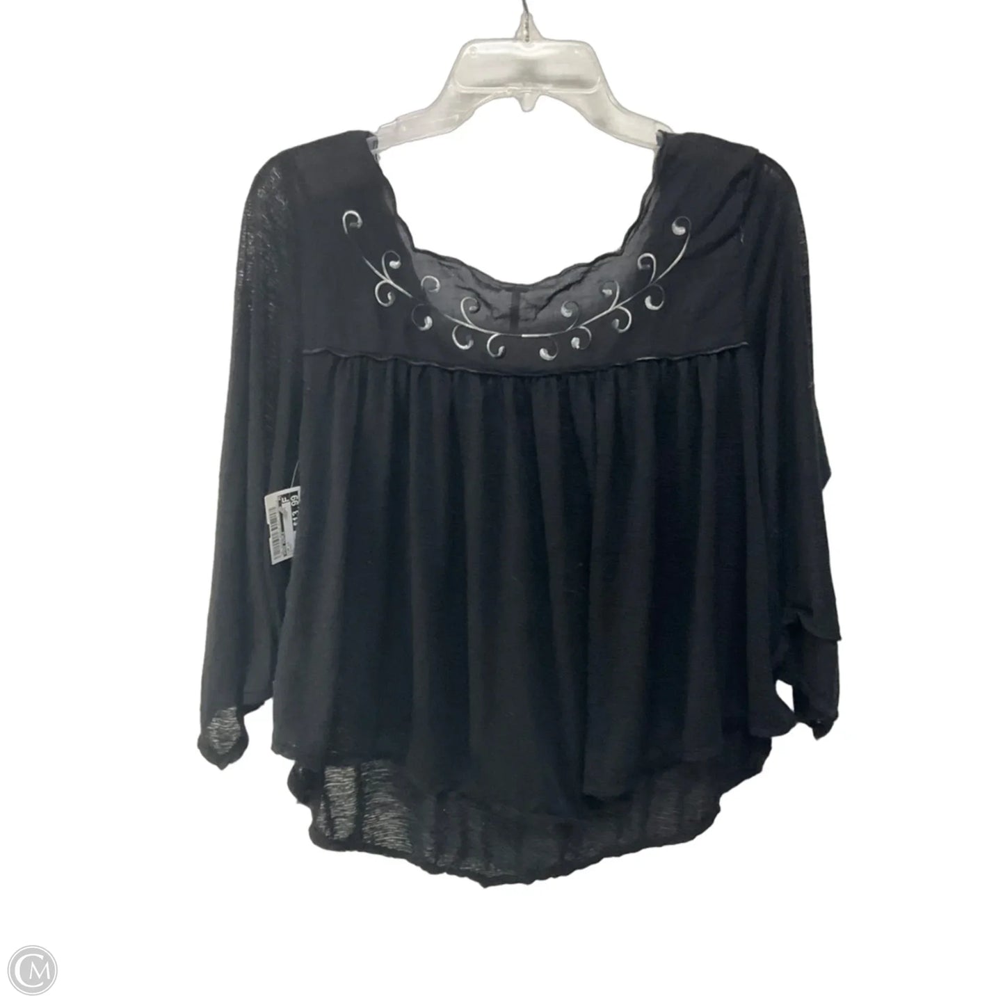 Top Long Sleeve By Free People In Black, Size: S