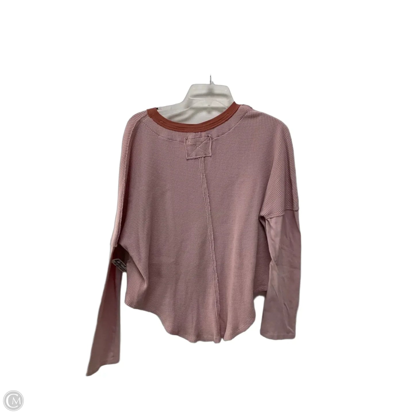 Top Long Sleeve By Free People In Pink, Size: Xs