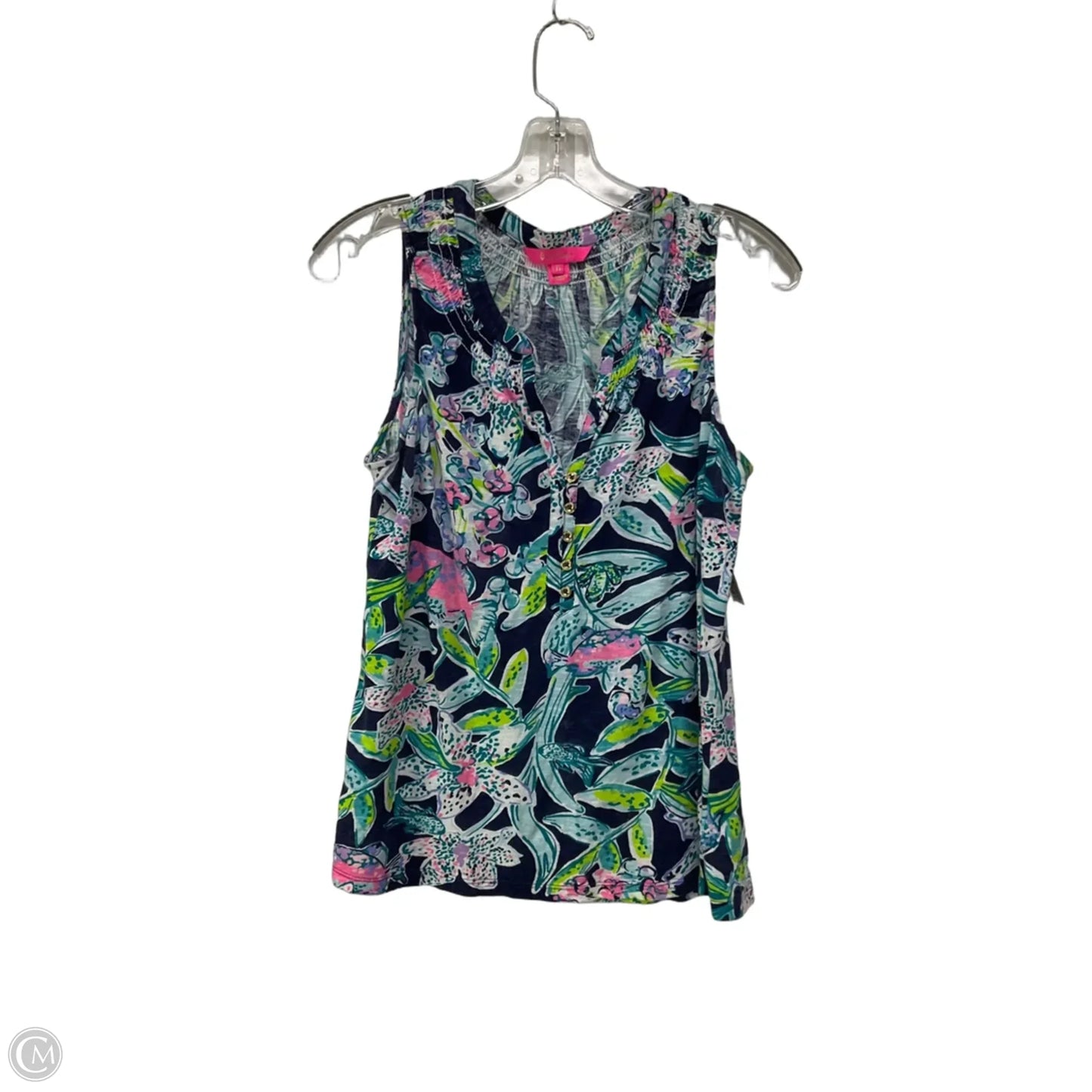 Tank Top Designer By Lilly Pulitzer In Navy, Size: M