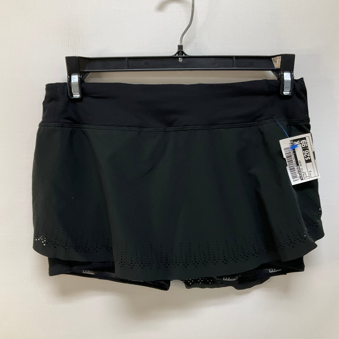 Athletic Skirt By Lululemon In Black, Size: 2