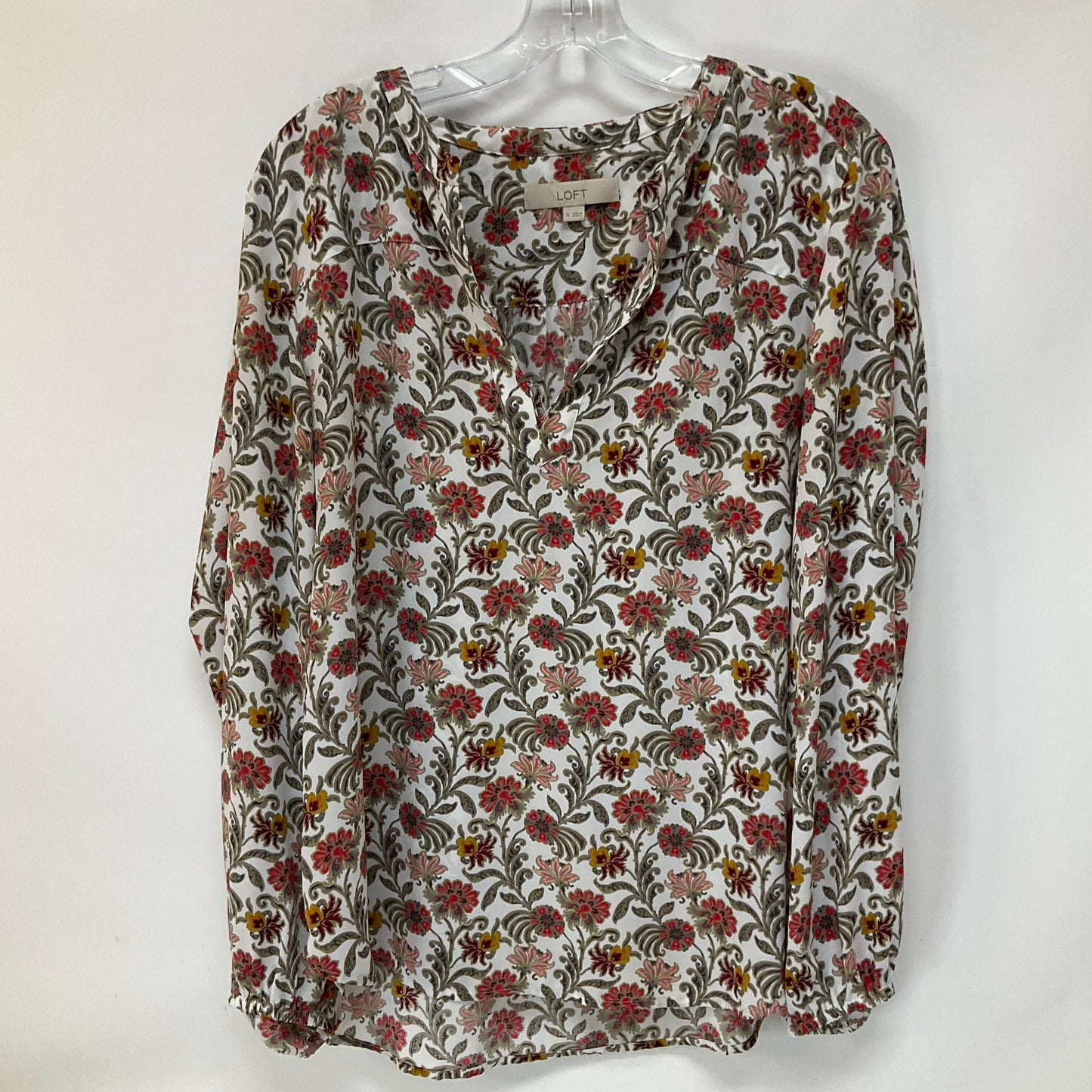 Multi-colored Top Long Sleeve Loft, Size Xl