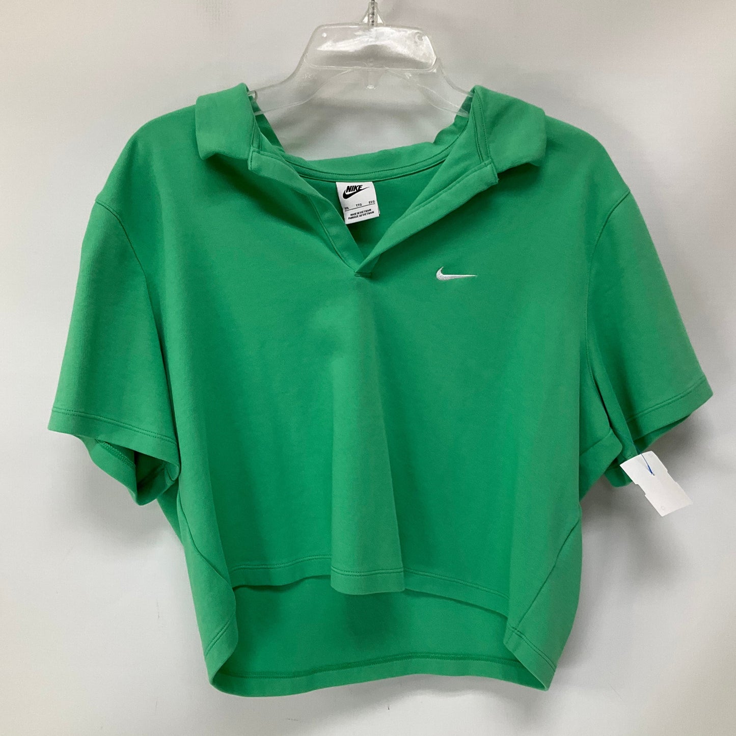 Athletic Top Short Sleeve By Nike Apparel In Green, Size: 2x