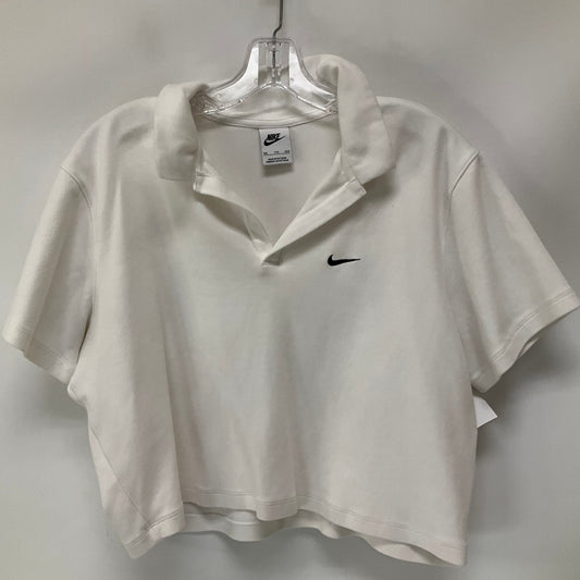 Athletic Top Short Sleeve By Nike Apparel In White, Size: 2x