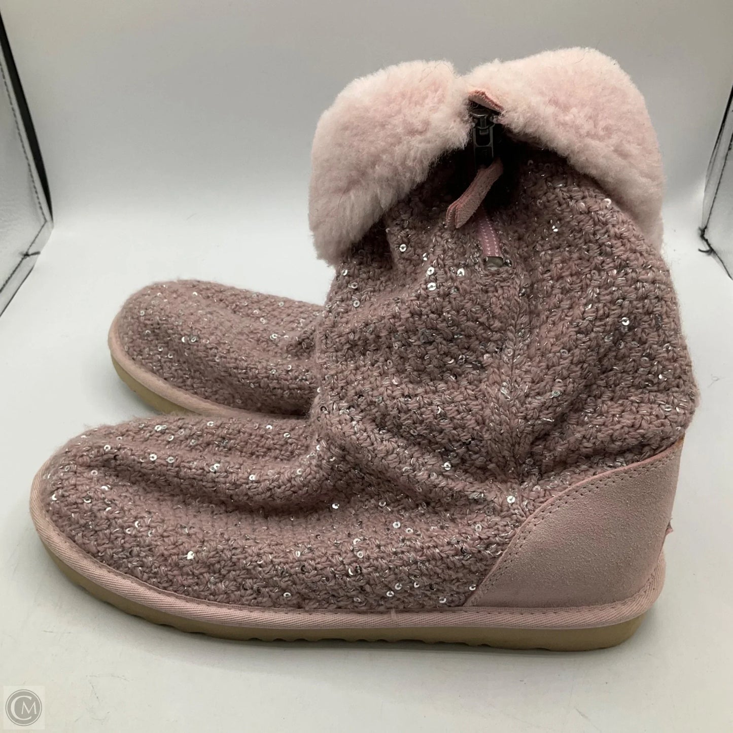 Boots Designer By Ugg In Pink, Size: 6