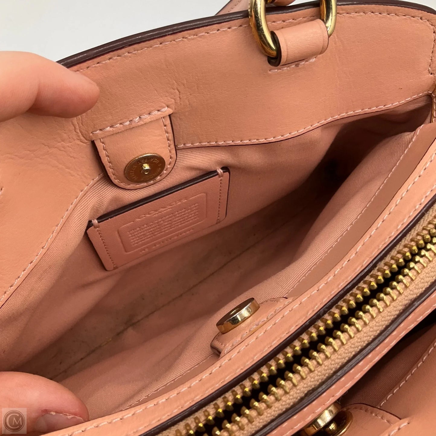 Handbag Designer By Coach, Size: Small