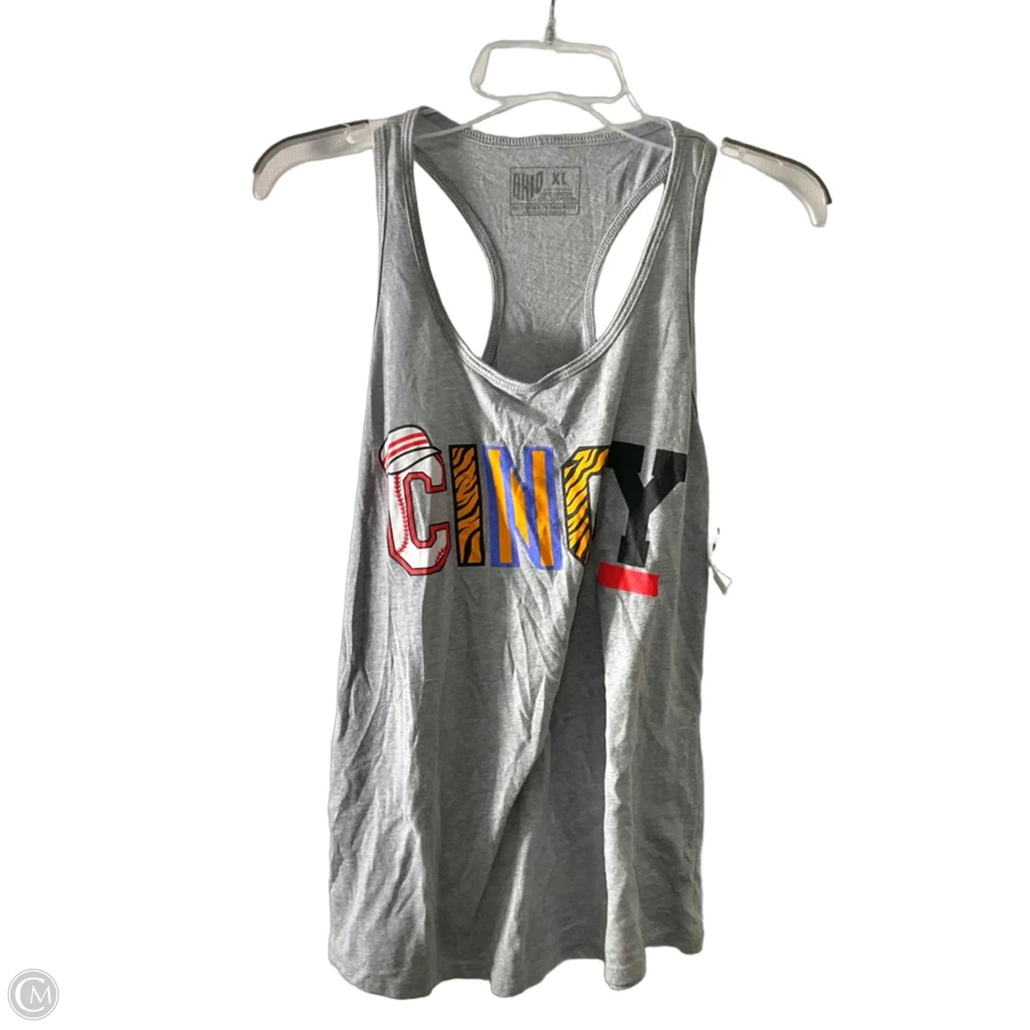 Top Sleeveless By Cme In Grey, Size: Xl