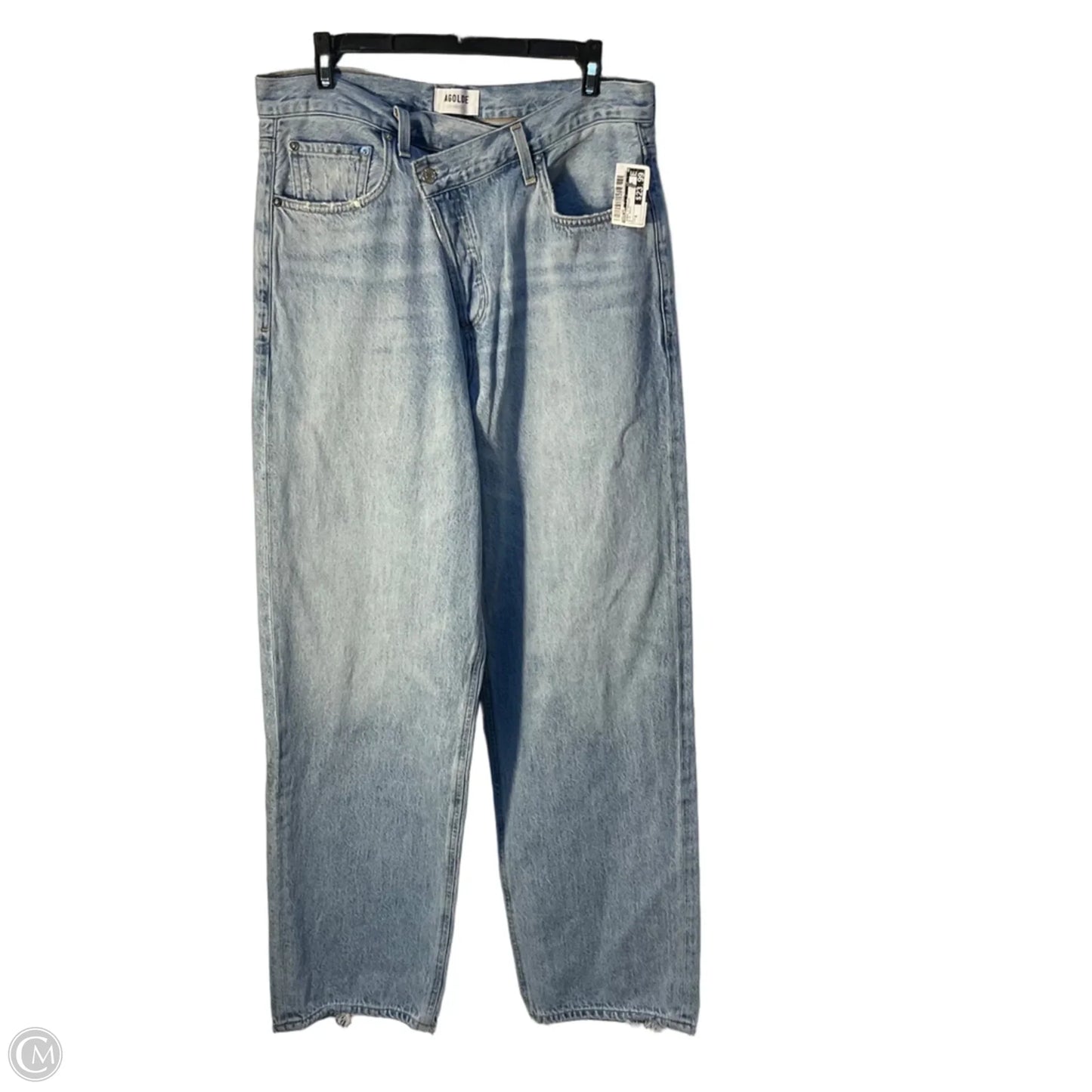Jeans Straight By Agolde In Blue Denim, Size: 8