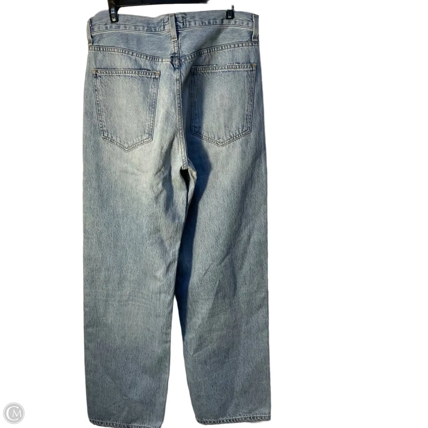 Jeans Straight By Agolde In Blue Denim, Size: 8