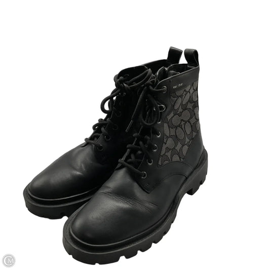 Boots Designer By Coach In Black, Size: 8