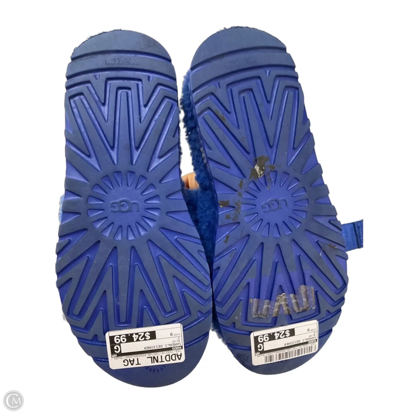 Sandals Designer By Ugg In Blue, Size: 9