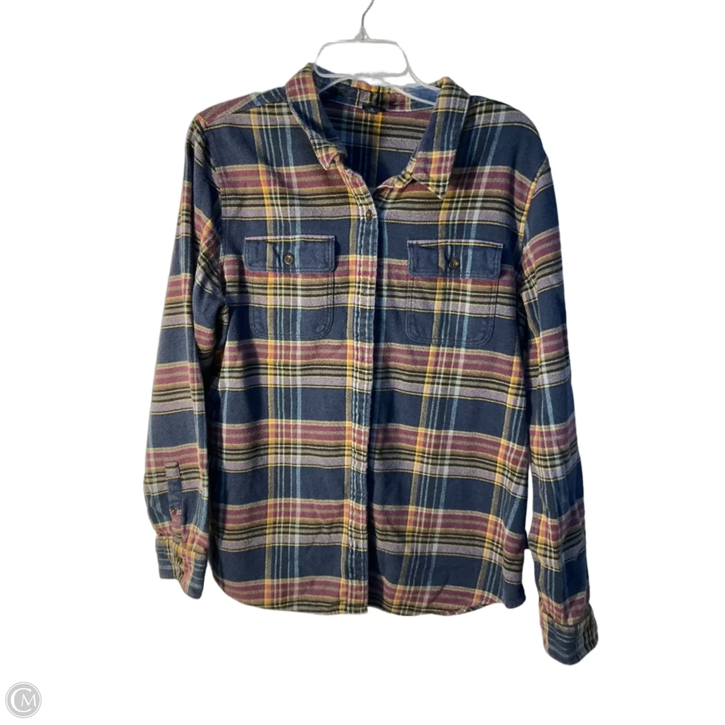 Top Long Sleeve By Patagonia In Plaid Pattern, Size: Xl