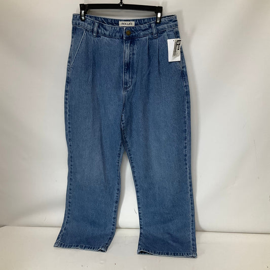 Blue Denim Jeans Wide Leg Rollas, Size 6