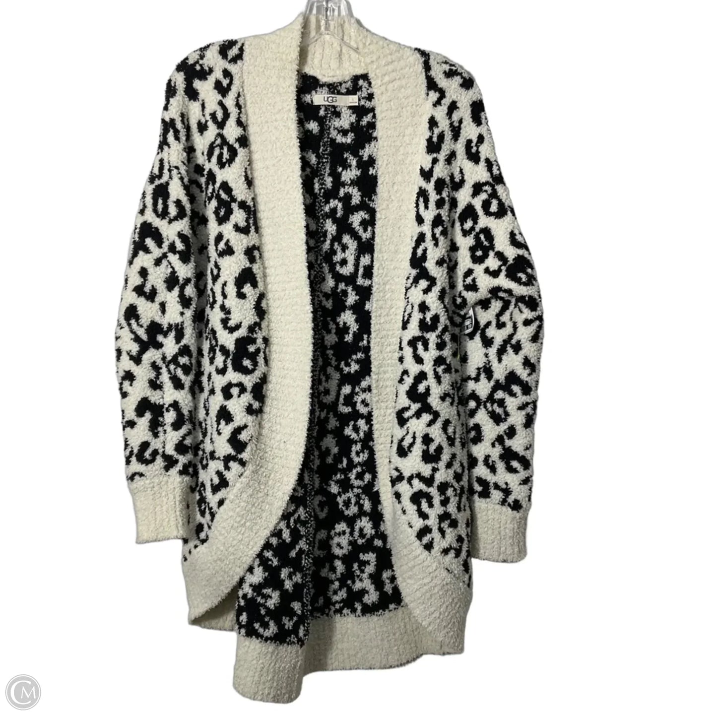 Sweater Cardigan Designer By Ugg In Animal Print, Size: L