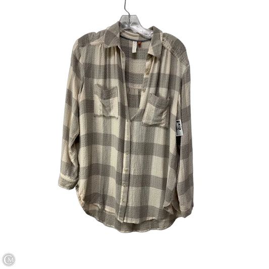 Top Long Sleeve By Pilcro In Plaid Pattern, Size: S