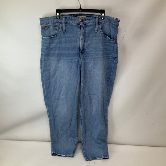 Jeans Straight By Madewell In Blue Denim, Size: 16