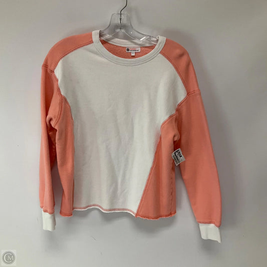 Sweatshirt Crewneck By Sundry In Pink & White, Size: M