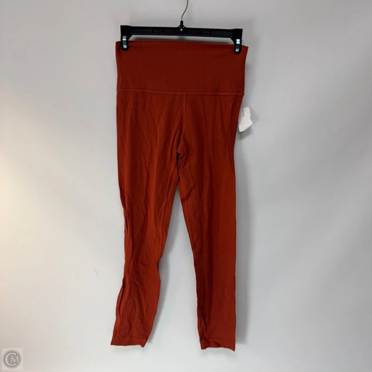 Athletic Leggings By Lululemon In Orange, Size: 6