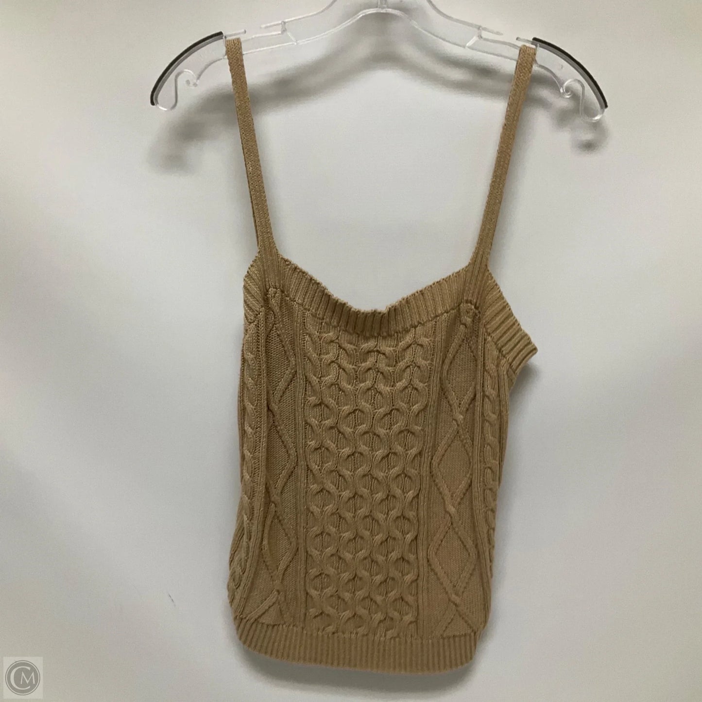 Top Sleeveless By Anthropologie In Tan, Size: M