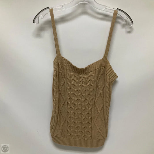 Top Sleeveless By Anthropologie In Tan, Size: M