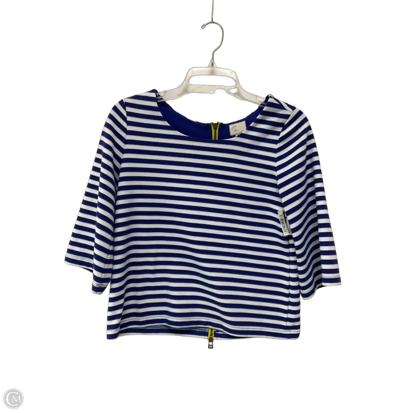 Top Long Sleeve By Anthropologie In Striped Pattern, Size: Xs