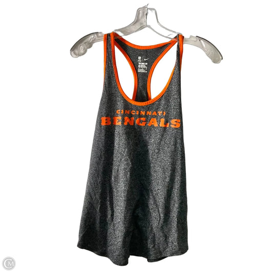 Athletic Tank Top By Nike Apparel In Green & Orange, Size: M