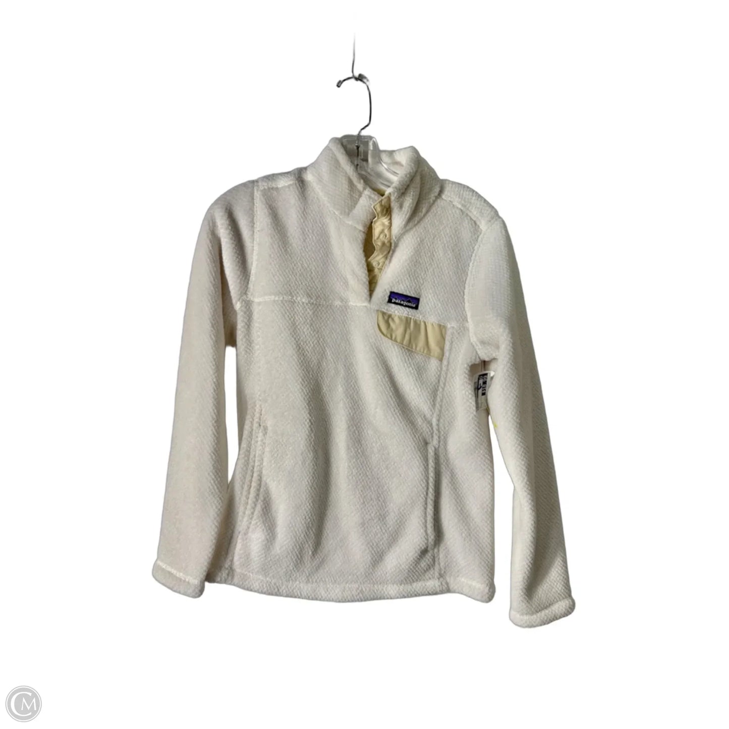 Top Long Sleeve By Patagonia In White, Size: S