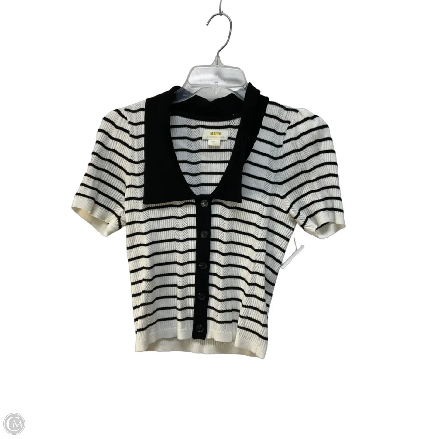 Top Short Sleeve By Maeve In Striped Pattern, Size: S