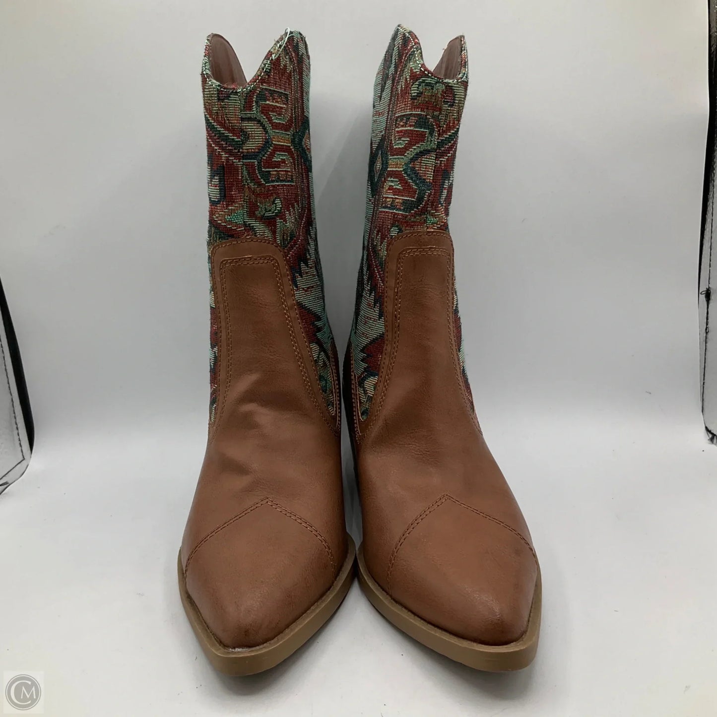 Boots Western By Wonderly In Brown & Green, Size: 8