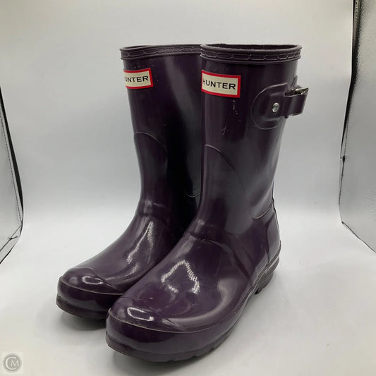 Boots Rain By Hunter In Purple, Size: 6