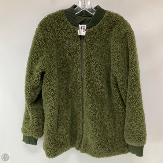 Jacket Fleece By Abercrombie And Fitch In Green, Size: L