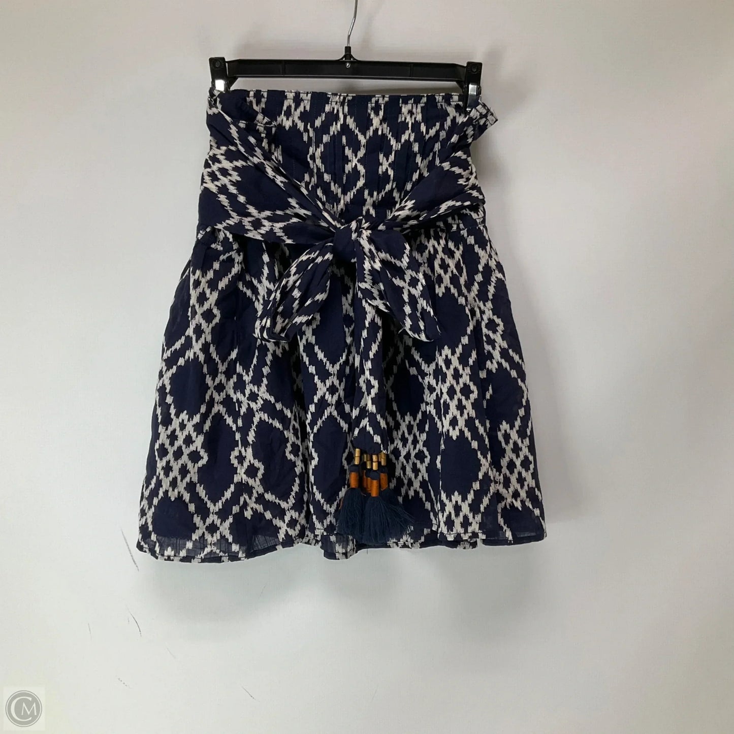 Skirt Mini & Short By Anthropologie In Blue & White, Size: L