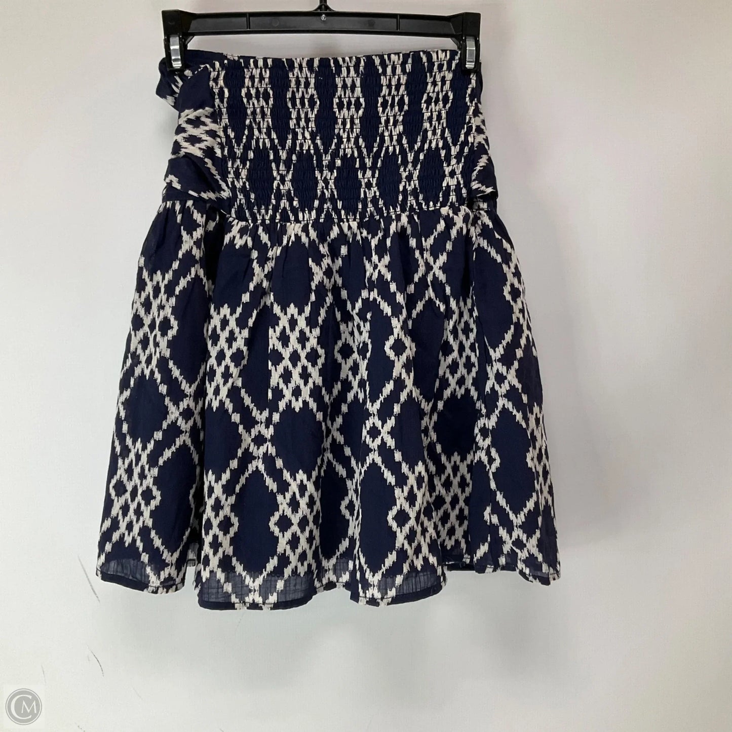 Skirt Mini & Short By Anthropologie In Blue & White, Size: L