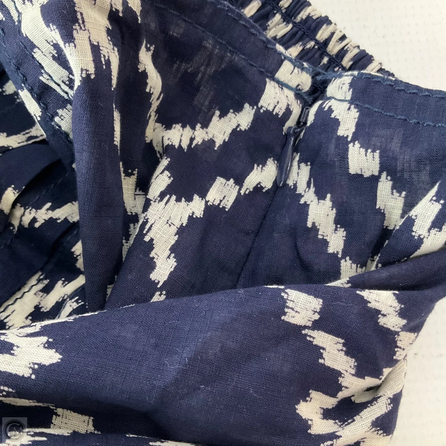 Skirt Mini & Short By Anthropologie In Blue & White, Size: L