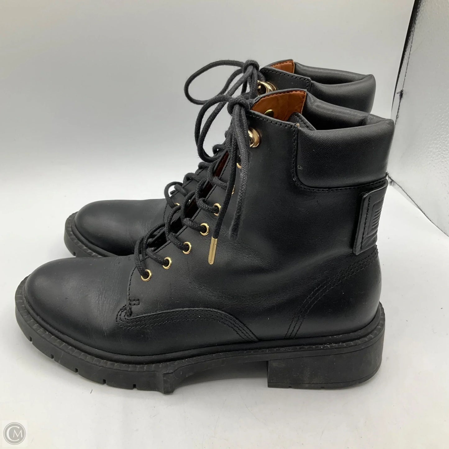 Boots Designer By Coach In Black, Size: 6.5