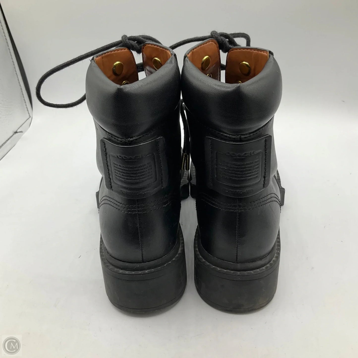 Boots Designer By Coach In Black, Size: 6.5