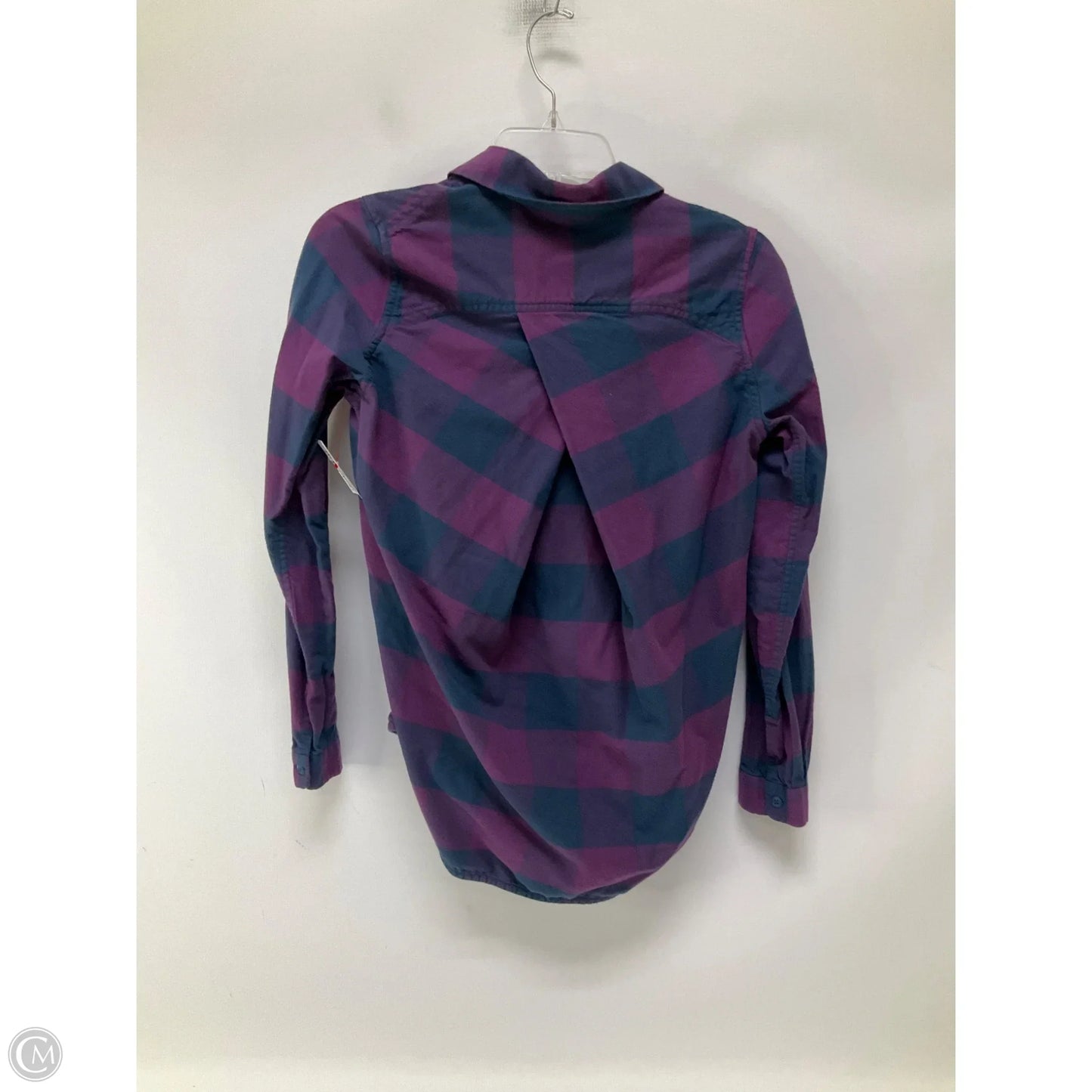 Top Long Sleeve By Lululemon In Plaid Pattern, Size: 2