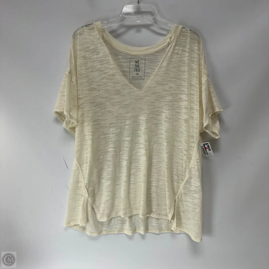 Top Short Sleeve By We The Free In Cream, Size: M