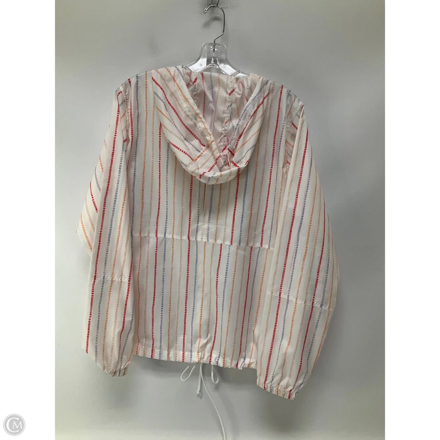 Jacket Windbreaker By Columbia In Striped Pattern, Size: L