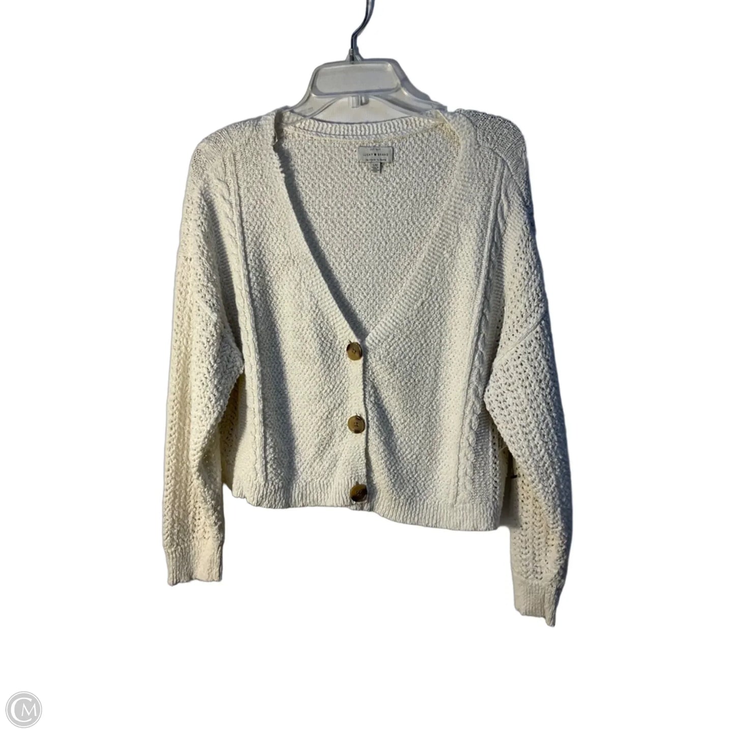 Cardigan By Lucky Brand In White, Size: L
