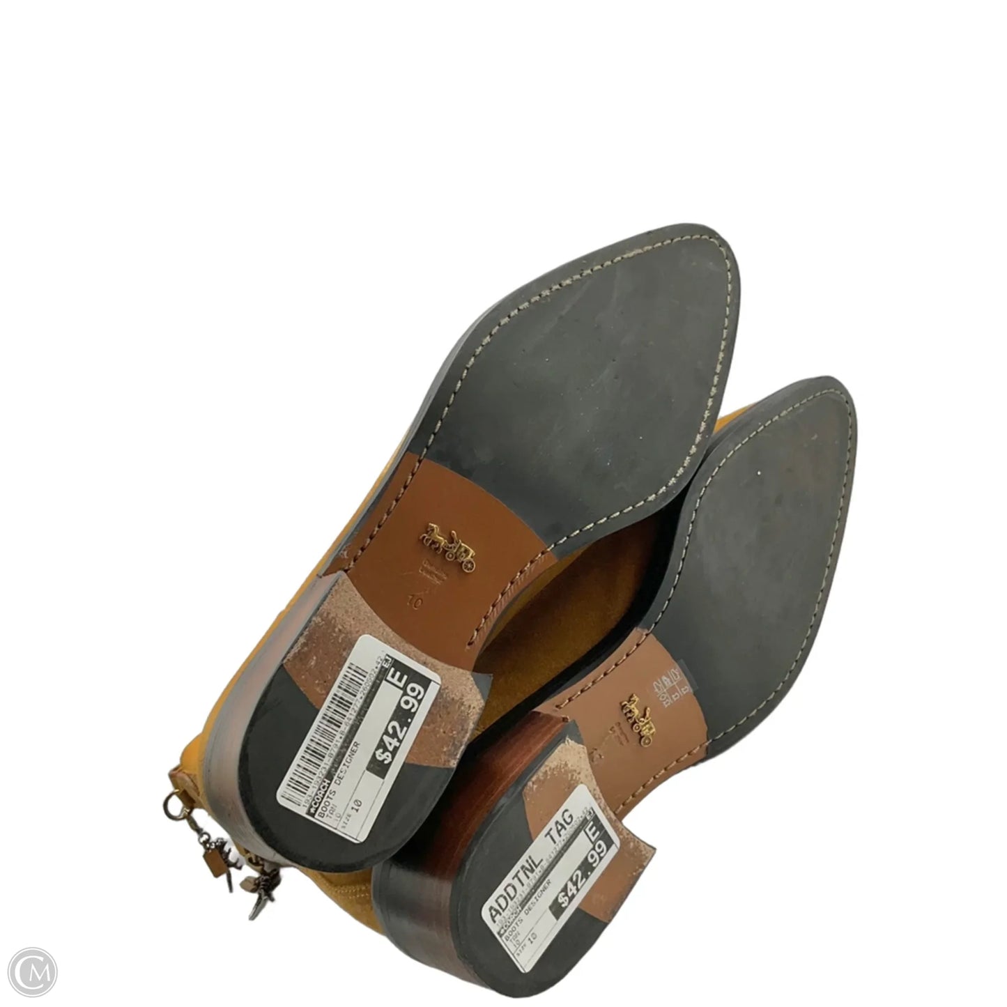 Boots Designer By Coach In Tan, Size: 10