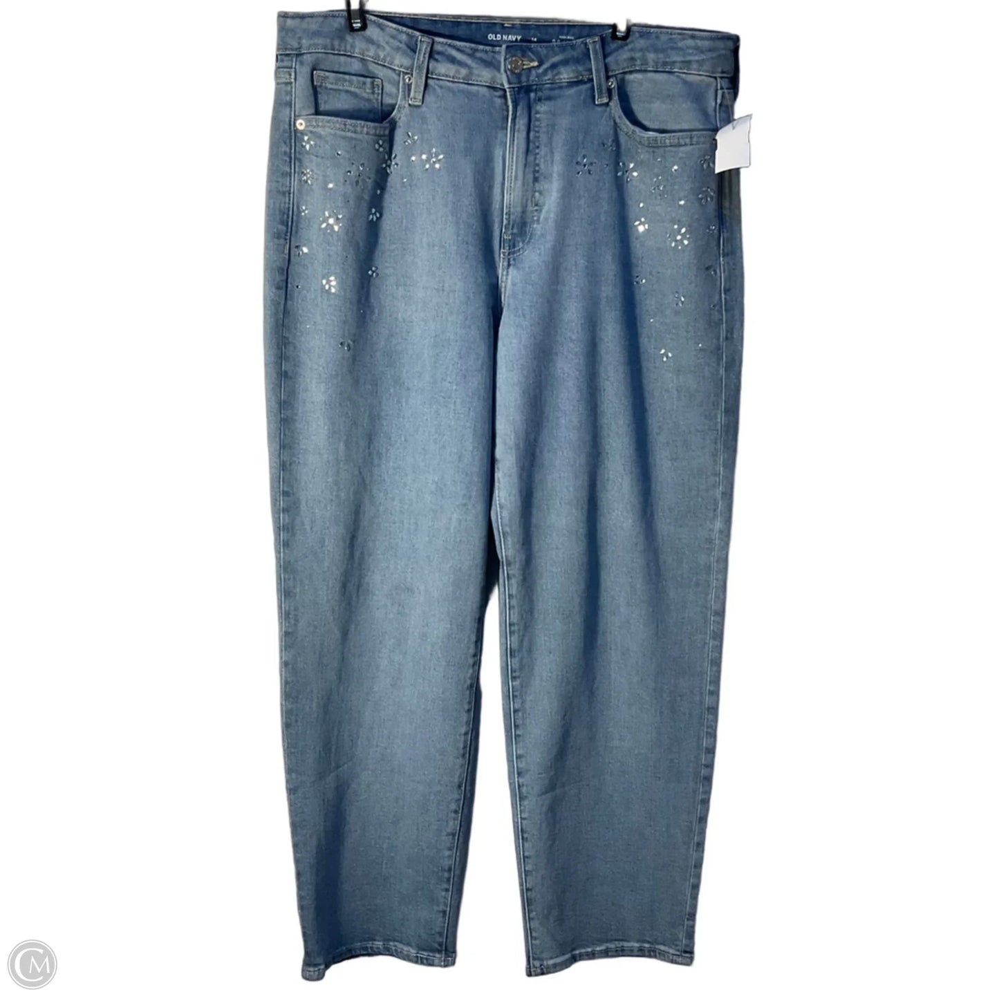 Jeans Boyfriend By Old Navy In Blue Denim, Size: 14
