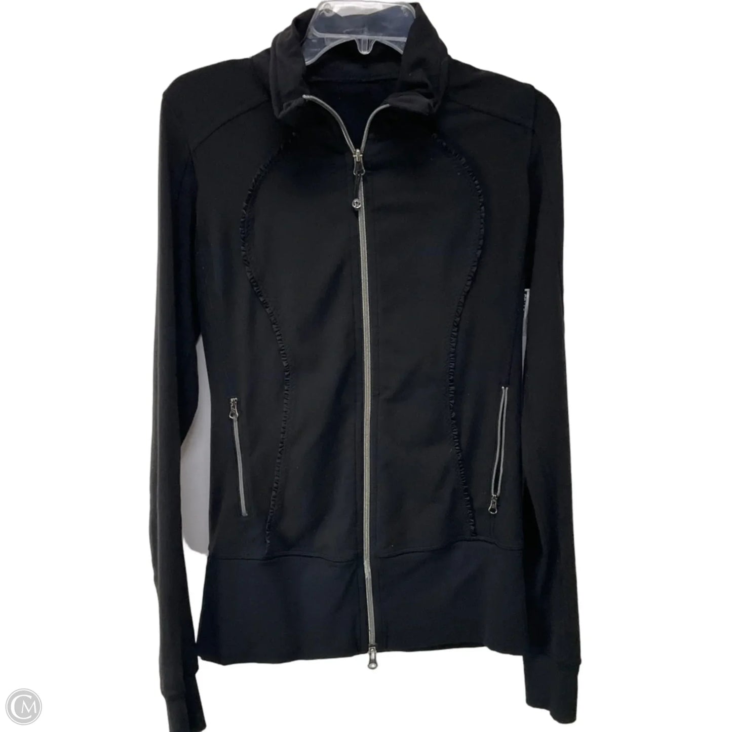 Athletic Jacket By Lululemon In Black, Size: 6