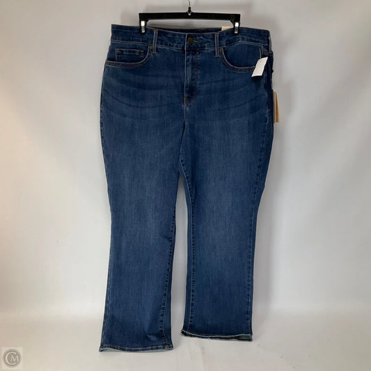 Jeans Straight By Not Your Daughters Jeans In Blue Denim, Size: 18